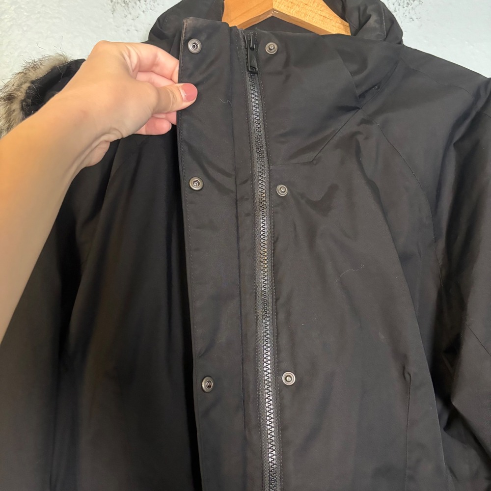 The North Face Womens Arctic Down Parka Black Faux Fur XXL 50 Dry Vent Winter - Picture 4 of 12